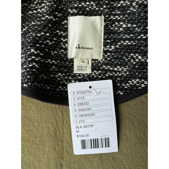 NWT Anthropologie Elevenses Black Motif Minka one button pockets Jacket medium - Picture 16 of 16